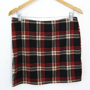 Shein skirt plaid mini fitted Size XLarge